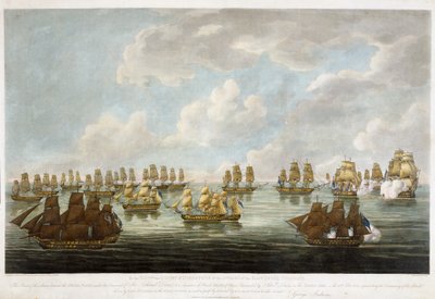 1804年2月15日、中国艦隊とフランス艦隊の戦闘 作： Francis (after) Sartorius