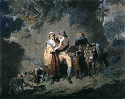チャールズ・ホッジス（1764-1837）が彫った「The Amorous Sportsman」は、J.R.スミスによって出版されました。 作： Francis (after) Wheatley