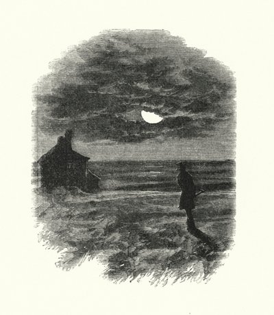 チャールズ・ディケンズの「Great Expectations」のイラスト（彫刻）。 作： Francis Arthur Fraser