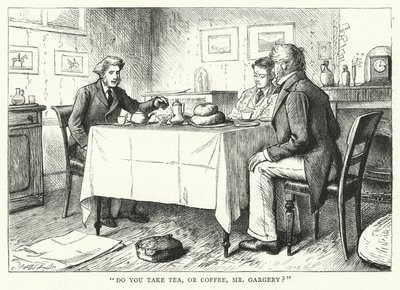 チャールズ・ディケンズの「Great Expectations」のイラスト（彫刻）。 作： Francis Arthur Fraser