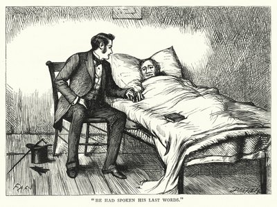チャールズ・ディケンズの「Great Expectations」のイラスト（彫刻）。 作： Francis Arthur Fraser