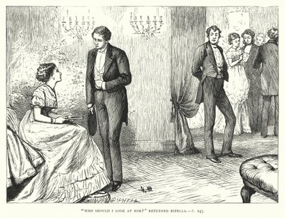 チャールズ・ディケンズの「Great Expectations」のイラスト（彫刻）。 作： Francis Arthur Fraser