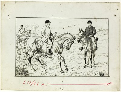 狩りに出かけた3人のライダー 作： Francis Arthur Fraser