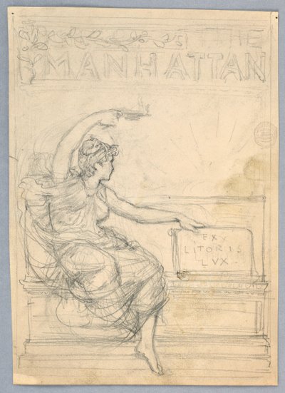 マンハッタンイラストレイテッド月刊誌表紙デザイン 作： Francis Augustus Lathrop