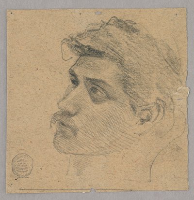 男の頭 作： Francis Augustus Lathrop