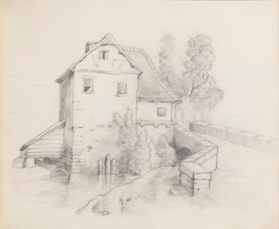 ミル ハウス バイ ア ストリーム 作： Francis Augustus Lathrop