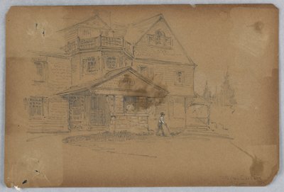 Porte-cochere、スコットコテージ 作： Francis Augustus Lathrop