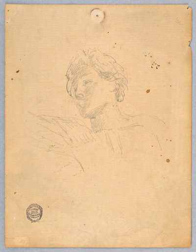 天使の頭のスケッチ 作： Francis Augustus Lathrop
