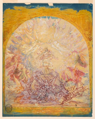 ニューヨーク市聖バーソロミュー大聖堂の絵画のスケッチ 作： Francis Augustus Lathrop