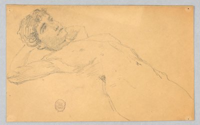 女性のヌードのスケッチ 作： Francis Augustus Lathrop