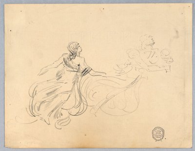 2 人の女性像のスケッチ 作： Francis Augustus Lathrop