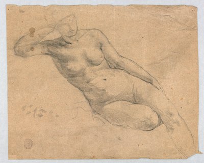 女性のヌードのスケッチ 作： Francis Augustus Lathrop