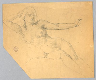 女性のヌードのスケッチ 作： Francis Augustus Lathrop