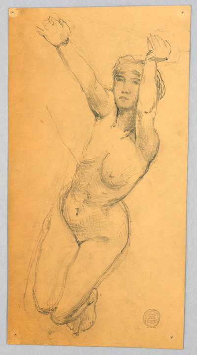 女性のヌードのスケッチ 作： Francis Augustus Lathrop