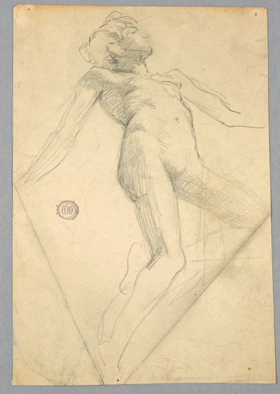 女性のヌードのスケッチ 作： Francis Augustus Lathrop