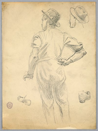男のスケッチ 作： Francis Augustus Lathrop