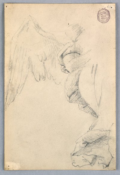 翼とドレープでスケッチ 作： Francis Augustus Lathrop