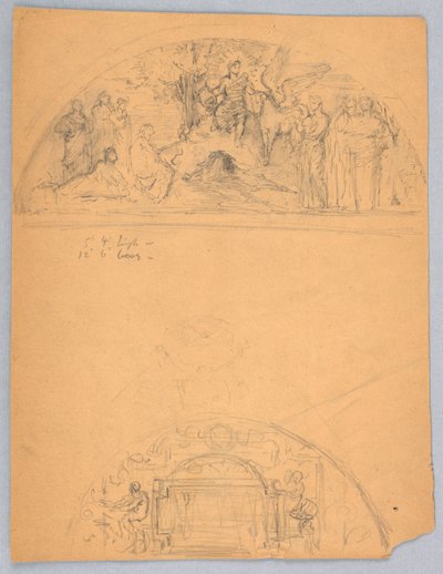 2 つのリュネットのスケッチ 作： Francis Augustus Lathrop