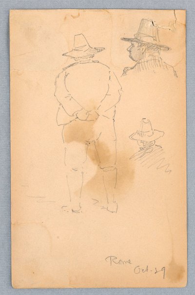 男のスケッチ、ローマ 作： Francis Augustus Lathrop