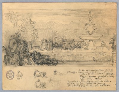 壁画やパネルの習作 作： Francis Augustus Lathrop