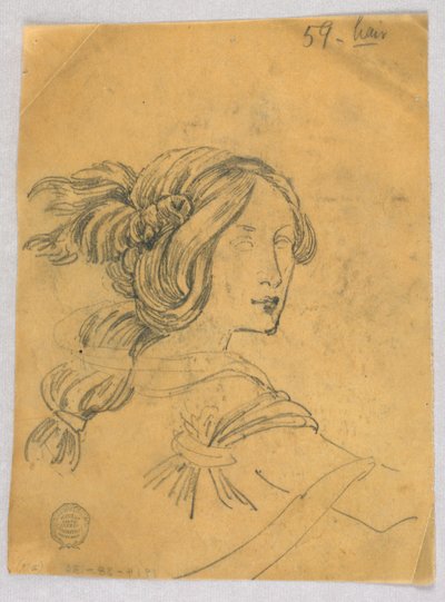 女性の頭と肩の研究 作： Francis Augustus Lathrop