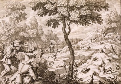 コニーキャッチング、ヴァーツラフホラー作、1671年 作： Francis Barlow
