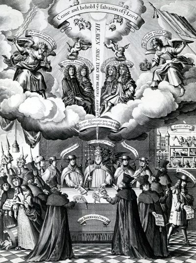 1681年4月、フランシス・バーロウの後にベンジャミン・クームが出版した 『ハッピー・インストゥルメンツ・オブ・イングランドズ・プリザベーション』 作： Francis Barlow