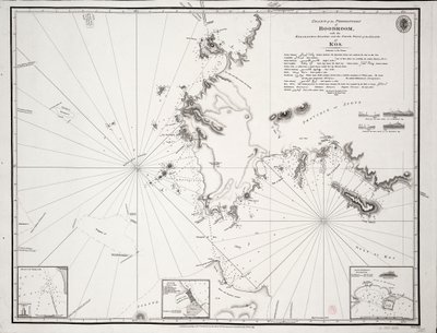 ブードルーム岬とカラバグラ諸島とコス島の北岬の海図... Francis Beaufort F.R.S.による...1811 作： Francis Beaufort