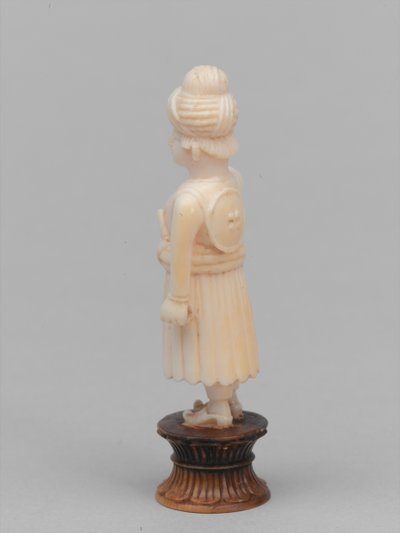 黒のポーン、チェスの駒、インド、1820年頃 作： Francis Bedford
