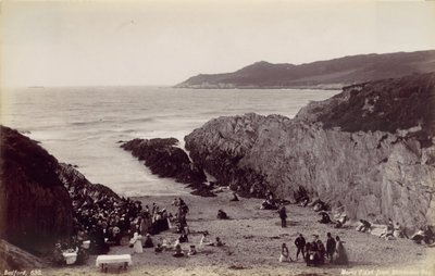 1870 年代のバリケーン湾から見たモルテ ポイント。 作： Francis Bedford