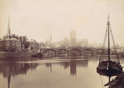 ウスター。 1870年代のセヴァーンから。 作： Francis Bedford