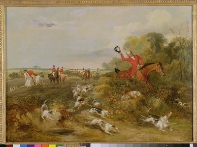 猟犬のキャッピング、バチェラーズホール、1836年 作： Francis Calcraft Turner