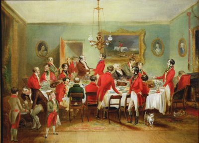 狩りの朝食、バチェラーズホール、1836年 作： Francis Calcraft Turner