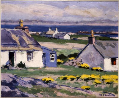 Cuil Phail Croft、The Two Crofts、Iona（キャンバスに油彩） 作： Francis Campbell Boileau Cadell