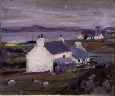 Farmsteading、Iona、Auchabhaich Croft（キャンバスに油彩） 作： Francis Campbell Boileau Cadell