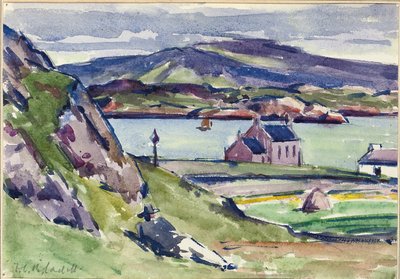 フィギュアとカーク、イオナ（鉛筆と紙にw - c） 作： Francis Campbell Boileau Cadell