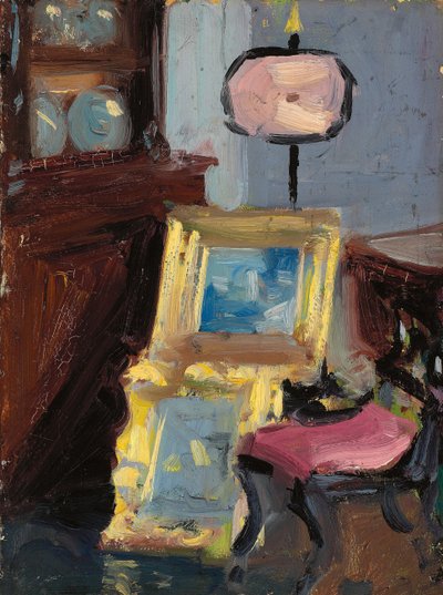椅子のあるインテリア 作： Francis Campbell Boileau Cadell