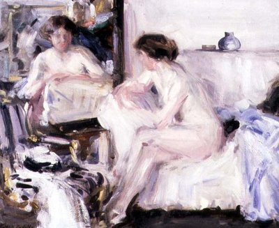 ソファに座るヌード（油彩・キャンバス） 作： Francis Campbell Boileau Cadell