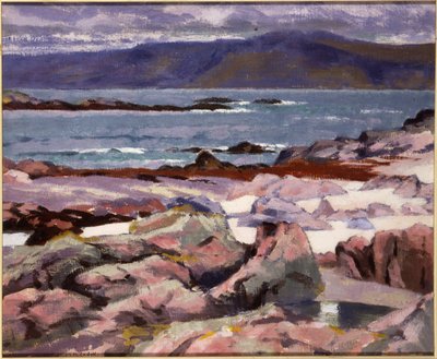 ノースショアからのブルク、イオナの音（帆布に油彩） 作： Francis Campbell Boileau Cadell