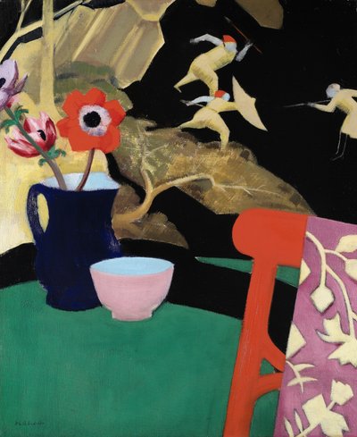 漆スクリーンのある静物 作： Francis Campbell Boileau Cadell