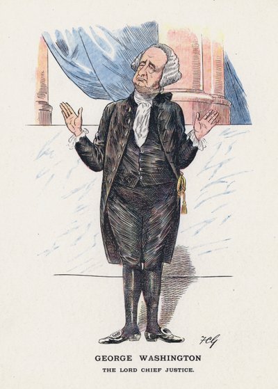 ジョージ・ワシントン、主席判事（カラーリトグラフ 作： Francis Carruthers Gould