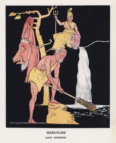 ヘラクレス、ロバーツ卿（カラーリトグラフ 作： Francis Carruthers Gould