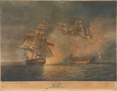 HMS「ユニコーン」による「ラ・トリビューン」の拿捕（1796年6月8日 作： Francis Chesham