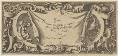 タイトル プレート、『Five Senses Five Senses』より。 1655 作： Francis Cleyn