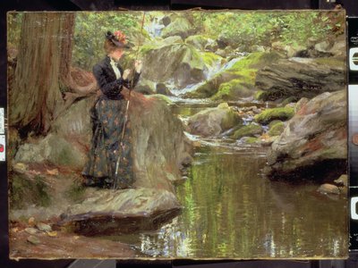 線を引く（キャンバスに油彩） 作： Francis Coates Jones