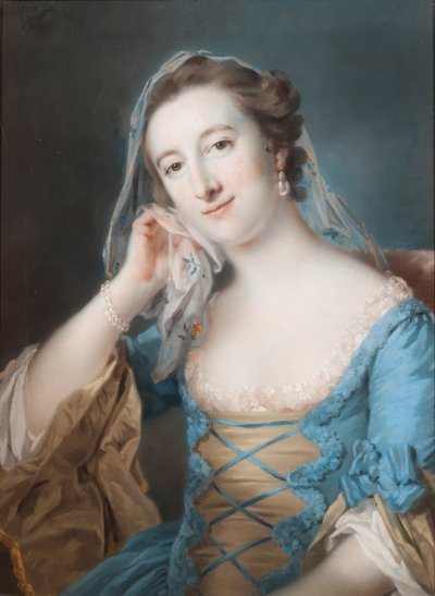 エドワードフルス卿の娘エリザベスの肖像、第1男爵夫人、1755年（紙にパステル） 作： Francis Cotes