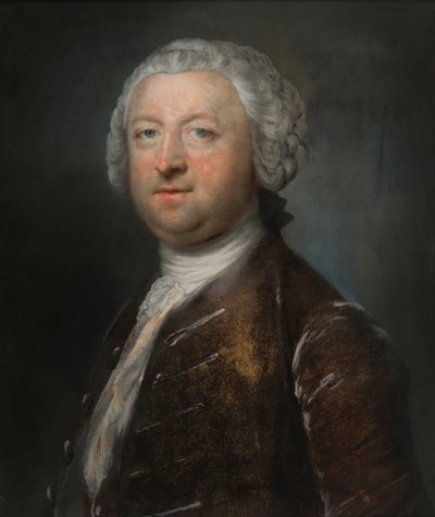 サー オーランド ブリッジマン 4th Bt の肖像、1750～65 年頃（紙にパステル） 作： Francis Cotes