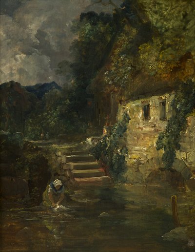 ティンターン近くの製粉所 1824-26年頃（パネルに油彩、マホガニー 作： Francis Danby