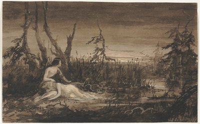 風景の中の人物 作： Francis Danby