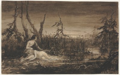 風景の中の人物。 作： Francis Danby